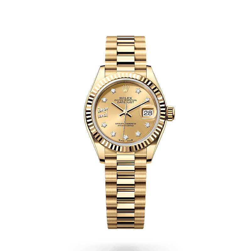 Rolex Lady-Datejust in 18 Karat Gelbgold